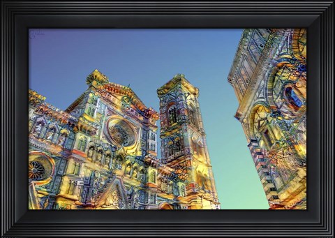 Framed Florence Italy Cathedral of Saint Mary of the Flower Ver2 Print