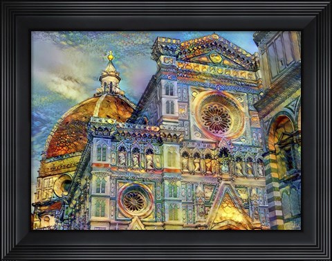 Framed Florence Italy Cathedral of Saint Mary of the Flower Print