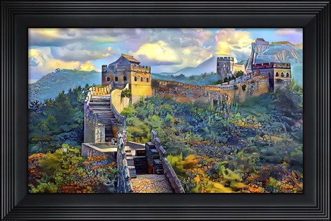 Framed Great Wall of China Print