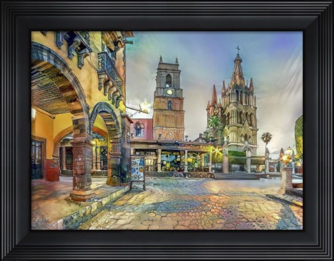 Framed Guanajuato Mexico San Miguel de Allende Print