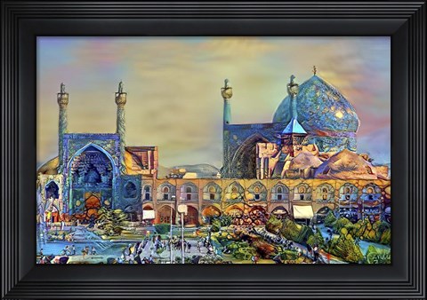 Framed Isfahan Iran Imam Khomeini Mosque Print