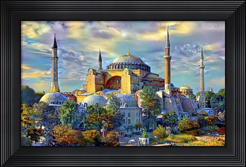 Framed Istanbul Turkey Hagia Sophia Print