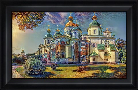 Framed Kyiv Ukraine Saint Sophia Cathedral Print