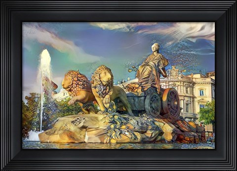 Framed Madrid Spain Cibeles Fountain Print