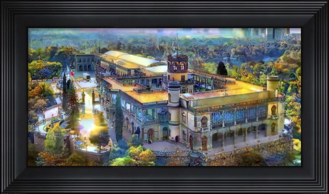 Framed Mexico City Chapultepec Castle Print