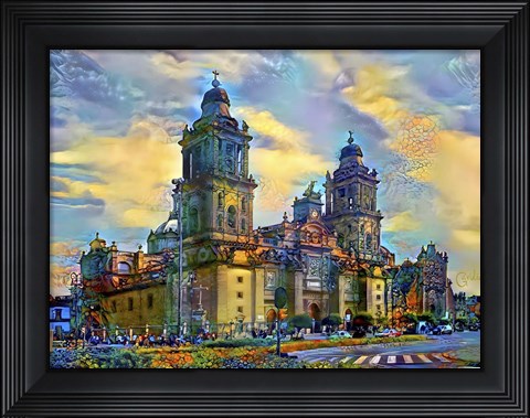 Framed Mexico City Metropolitan Cathedral Print