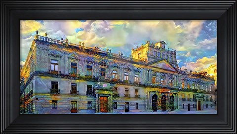 Framed Mexico City Palace of Mines Print