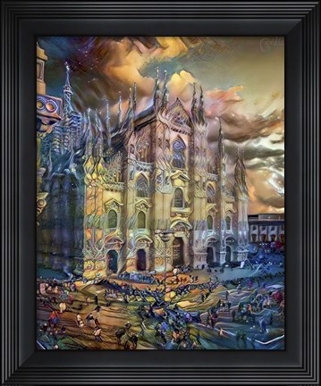 Framed Milan Italy Domm Cathedral Print
