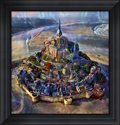 Framed Normandy France Le Mont Saint Michel Print