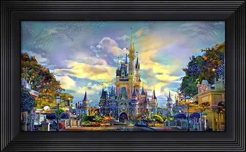 Framed Orlando Florida United States Walt Disney World Castle Print