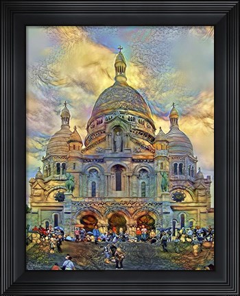 Framed Paris France Basilica of the Sacred Heart Sacre Coeur Ver2 Print