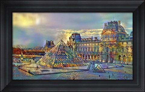 Framed Paris France Louvre Museum Print