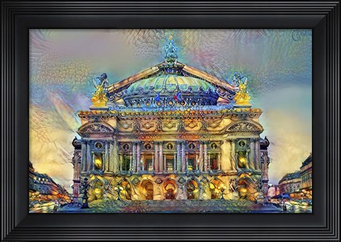 Framed Paris France Opera Garnier Print