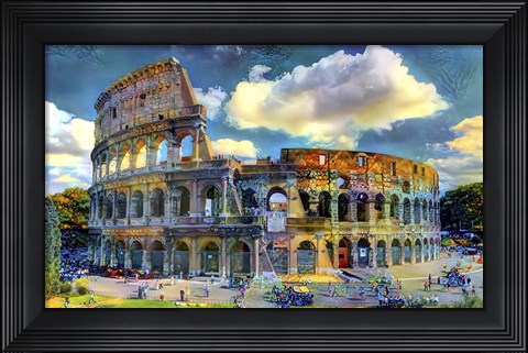Framed Rome Italy Colosseum Ver1 Print