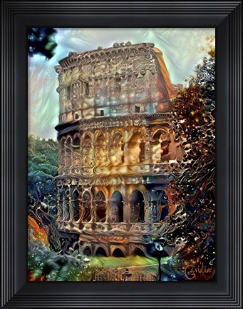 Framed Rome Italy Colosseum Print