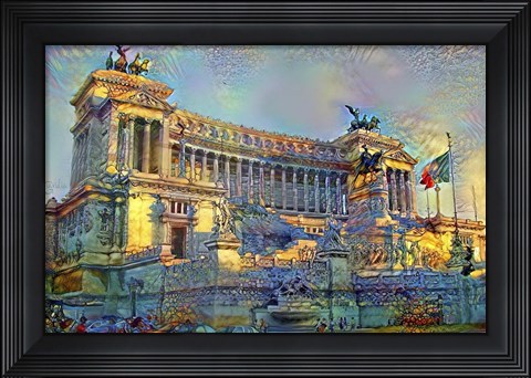 Framed Rome Italy Victor Emmanuel II National Monument Print