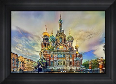 Framed Saint Petersburg Russia Church of the Savior on Spilled Blood Ver2 Print