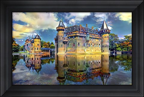 Framed Ultrecht Netherlands De Haar Castle Print