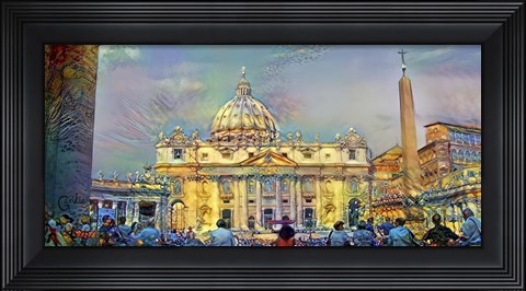 Framed Vatican City Saint Peter Basilica Print