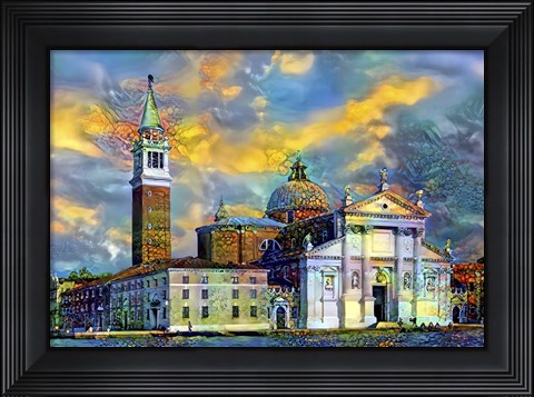 Framed Venice Italy Church of San Giorgio Maggiore Print