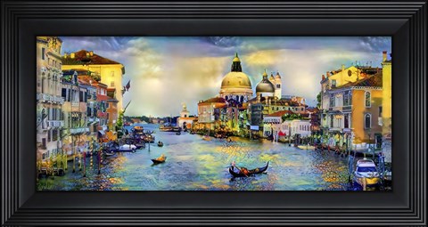 Framed Venice Italy Grand Canal and La Salute Print
