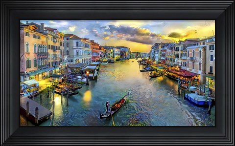 Framed Venice Italy Grand Canal Print