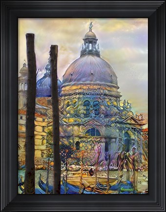 Framed Venice Italy The Salute Church of Saint Mary of Good Health Print