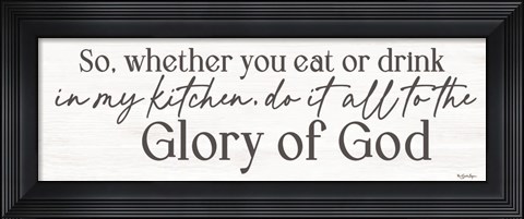 Framed Kitchen Glory of God Print