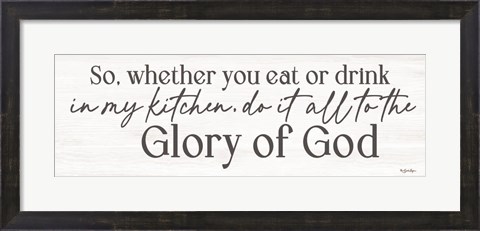 Framed Kitchen Glory of God Print