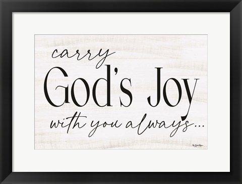 Framed God&#39;s Joy Print