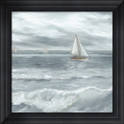Framed Three Sailboats Print