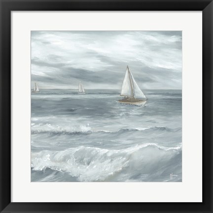 Framed Three Sailboats Print