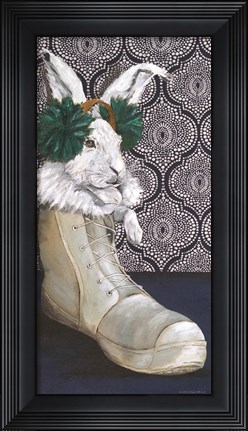 Framed Bunny Boots 1 Print