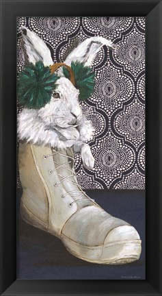 Framed Bunny Boots 1 Print