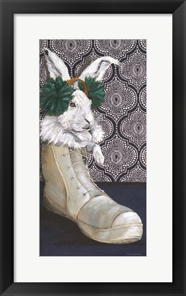 Framed Bunny Boots 1 Print