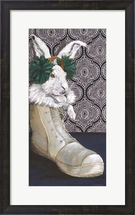 Framed Bunny Boots 1 Print