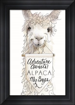 Framed Alpaca My Bags Print