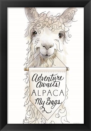 Framed Alpaca My Bags Print