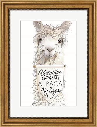 Framed Alpaca My Bags Print