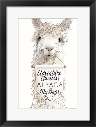 Framed Alpaca My Bags Print