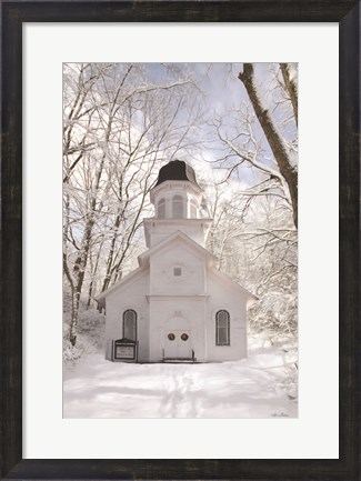 Framed Church in the Woods Print