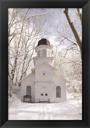 Framed Church in the Woods Print
