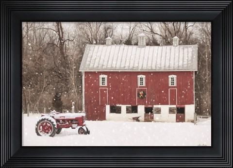 Framed Lickdale Farm in Winter Print