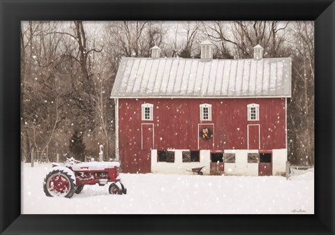 Framed Lickdale Farm in Winter Print