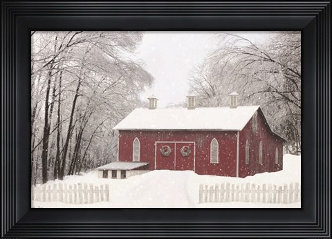 Framed Barn of Hearts Print