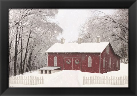 Framed Barn of Hearts Print