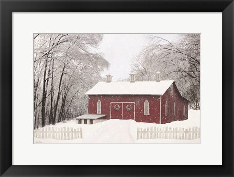 Framed Barn of Hearts Print