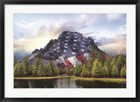 Framed Patriotic Tetons Print