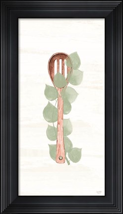 Framed Kitchen Utensils - Slotted Spoon Print
