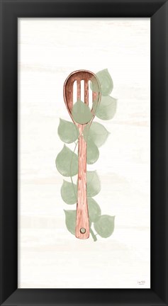 Framed Kitchen Utensils - Slotted Spoon Print